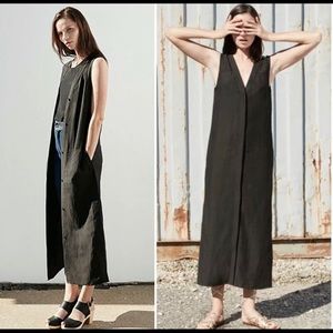 Emerson Fry Meta Vest button down duster dress NWT